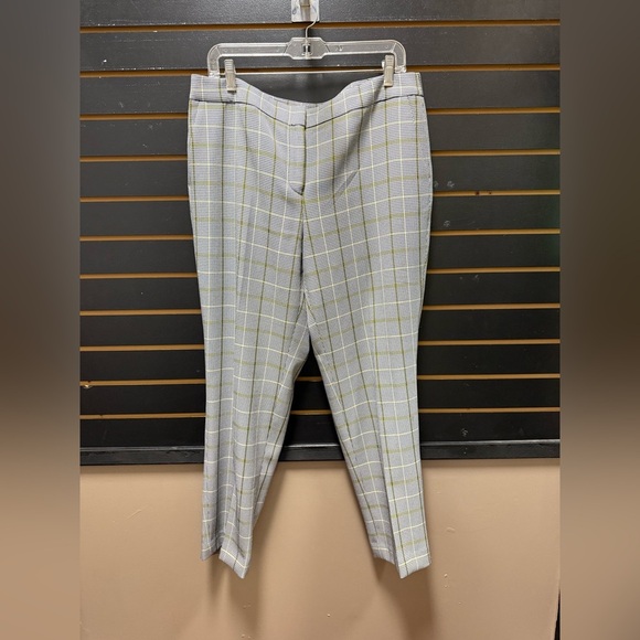 Bar III Plaid Blazer & Pant Suit Set Gray Yellow Check Size 12 - Picture 5 of 8